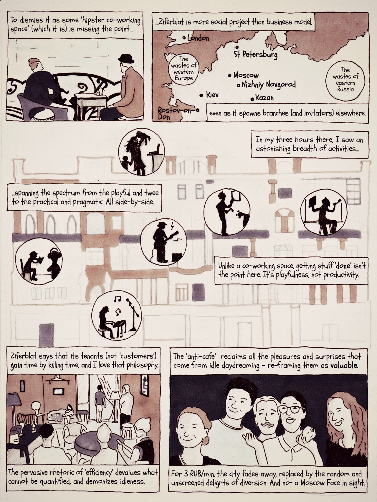 Ziferblat and ‘Anti-Cafes’ 